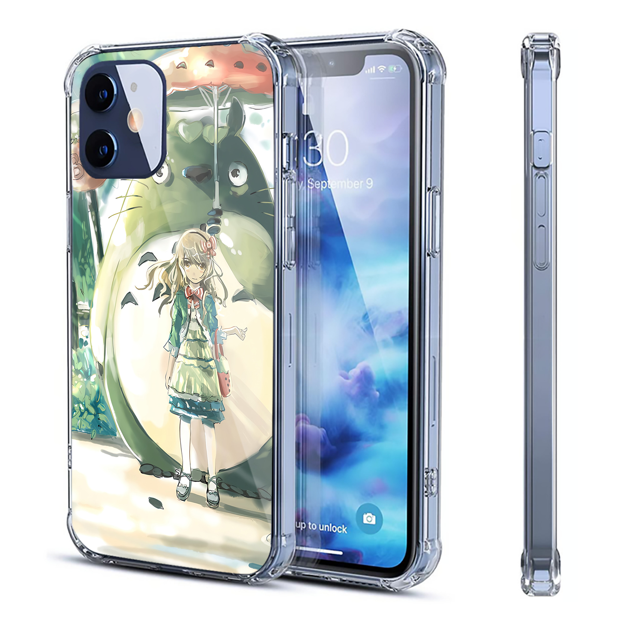 （画像用） となりのトトロ 草壁メイ 草壁サツキ My Neighbor Totoro Satsuki Kusakabe Mei Kusakabe 【iPhone 12シリーズ対応】透明スマホケース（クリアソフトケース）
